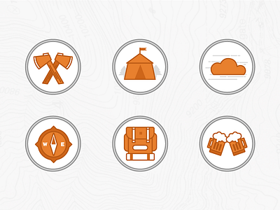 Camping Icons camping icons illustration nature vector