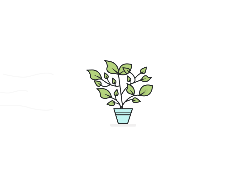 Windy plant illustration plant vector wind