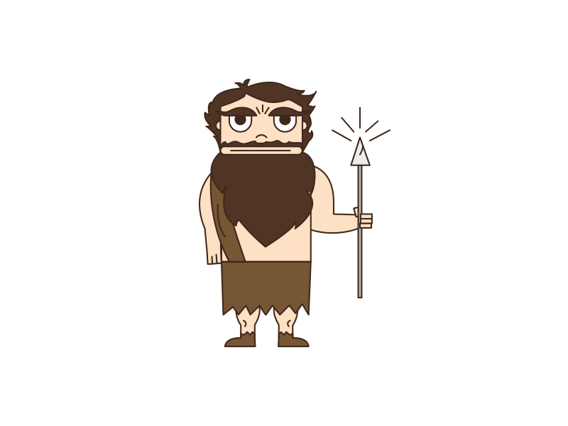 Caveman In The Makin' caveman illustration