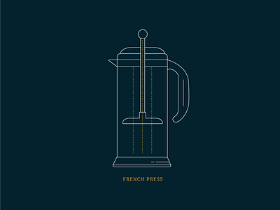 French Press coffee coffee maker french press illustration