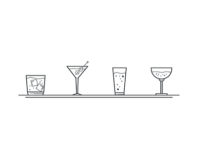 Simple drink icons bar drink icons martini old fashion