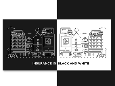 Insurance in black and white