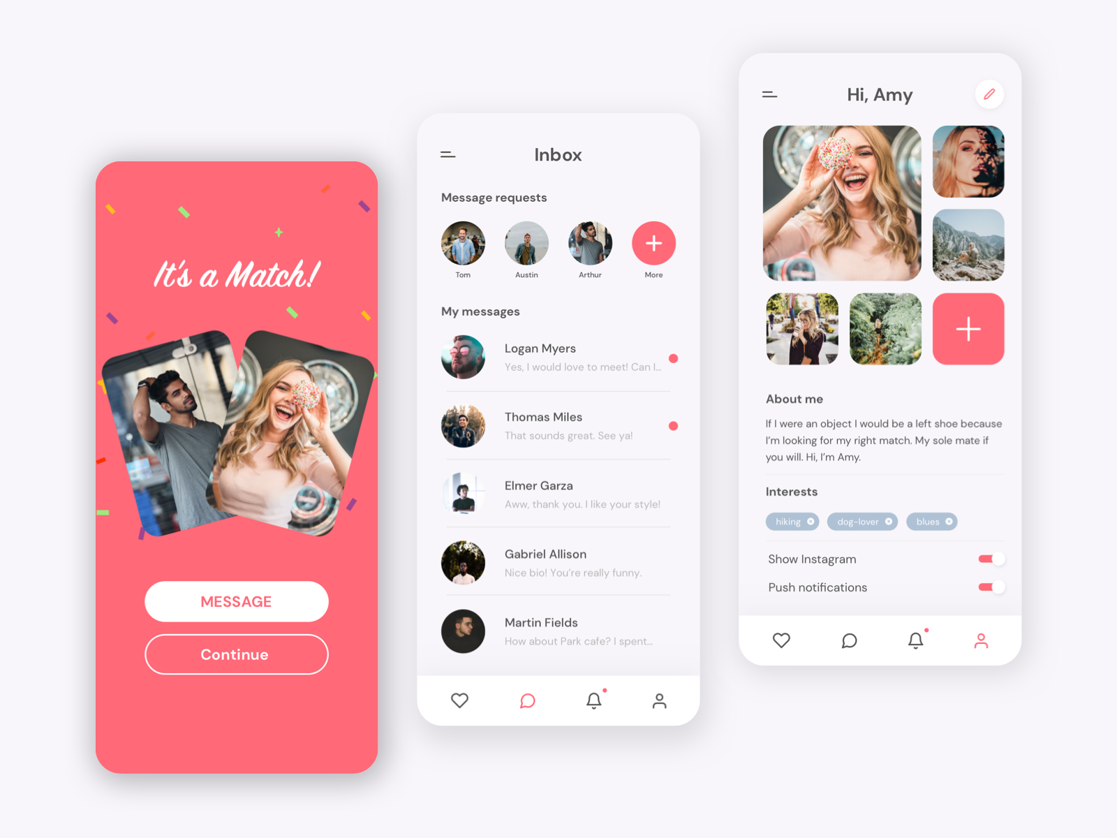 Dating app concept by Helena Klepo on Dribbble