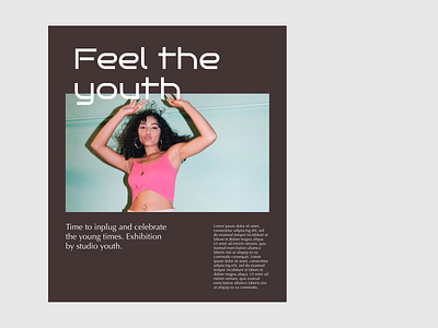 Feel the youth clean design flat minimal minimalistic modern typography ui uiux