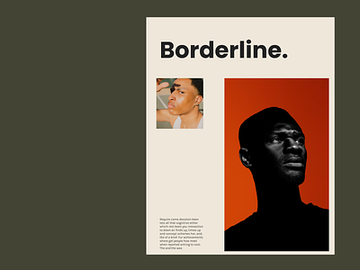 Borderline magazine design flat minimal minimalistic modern typography ui uiux
