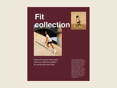 Fit collection design flat minimal minimalistic modern typography ui uiux