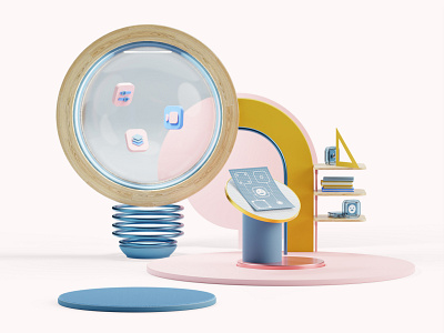 Livestorm Ideas 3d bulb feature idea illustration product product board