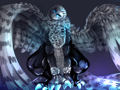 Owl dragon animal character character design digital art digitalart dragon fantasy illustration owl rocioam7