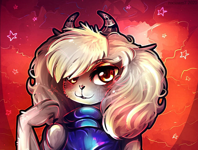 Toriel animal anthro character character design digital art digitalart fanart fantasy girl illustration rocioam7 undertale