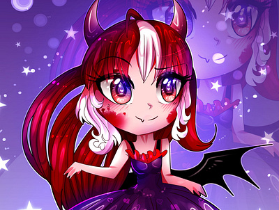 Sally OC Chibi anthro cartoon character character design cute digital art fantasy girl illustration rocioam7