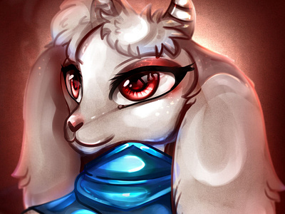 Toriel anthro character character design digital art digitalart fanart fantasy girl illustration rocioam7 toriel undertale videogame