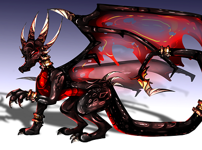 Cynder the dragon character character design cynder cynder the dragon digital art dragon fanart fantasy spyro the dragon videogame fanart