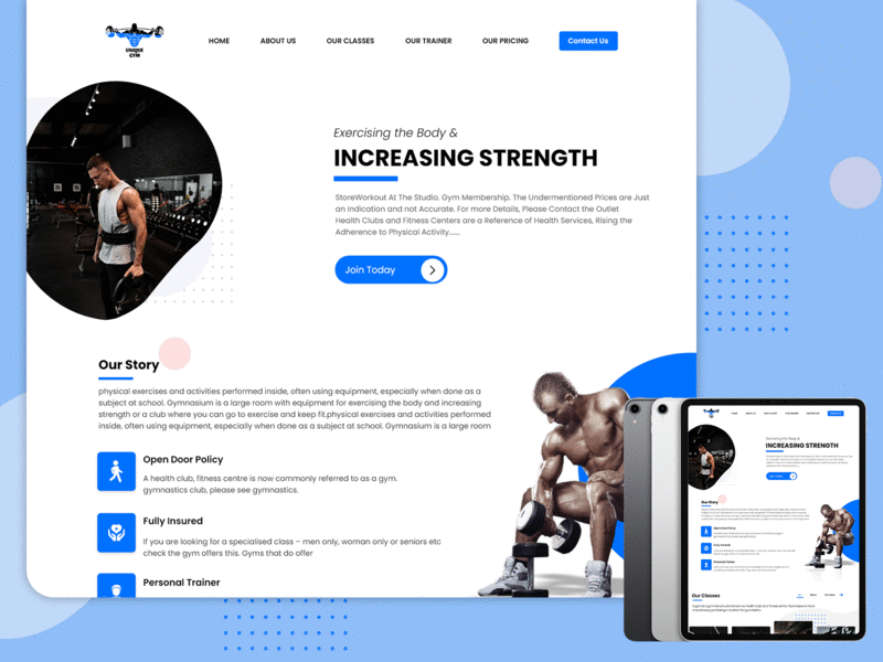 Fitness Coach - Landing Page Design