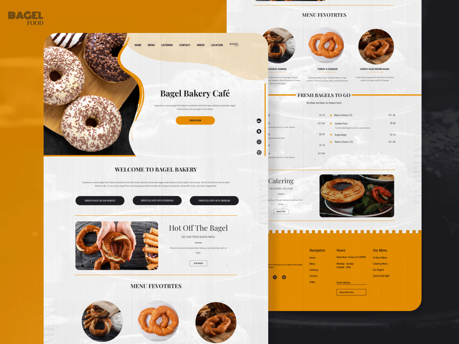 Bagel e-commerce Website bagel bakery breakfast cake coffee color dessert donuts doughnuts e commerce glazed pastry restaurant sugar sweet ui ui design web web design website