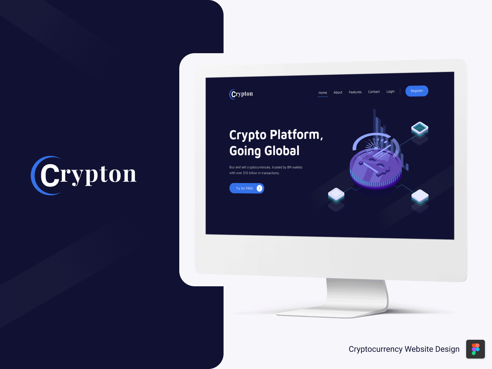 Cryptocurrency website bitcoin blockchain coin crypto crypto wallet cryptocurrency design digital digital currency finance future inspiration trading ui design ui ux wallet web design web development website website concept