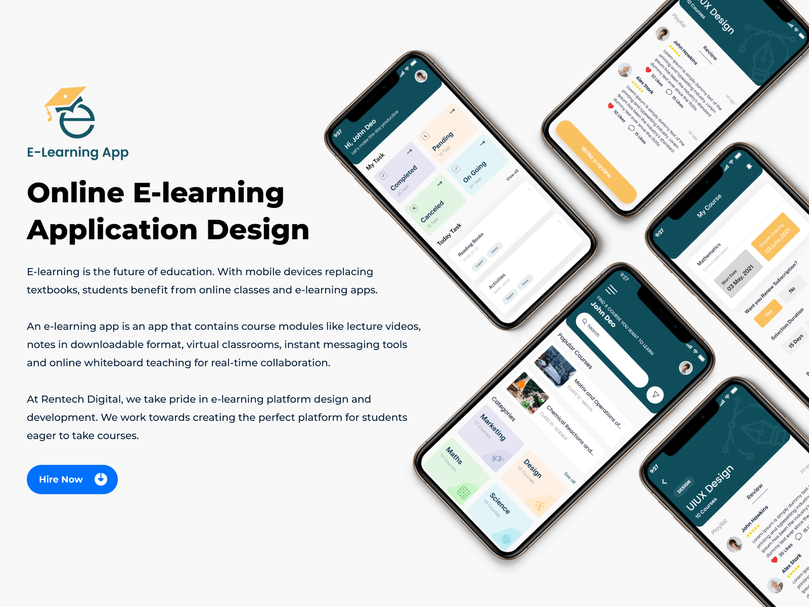 e-learning app by Rentech Digital on Dribbble