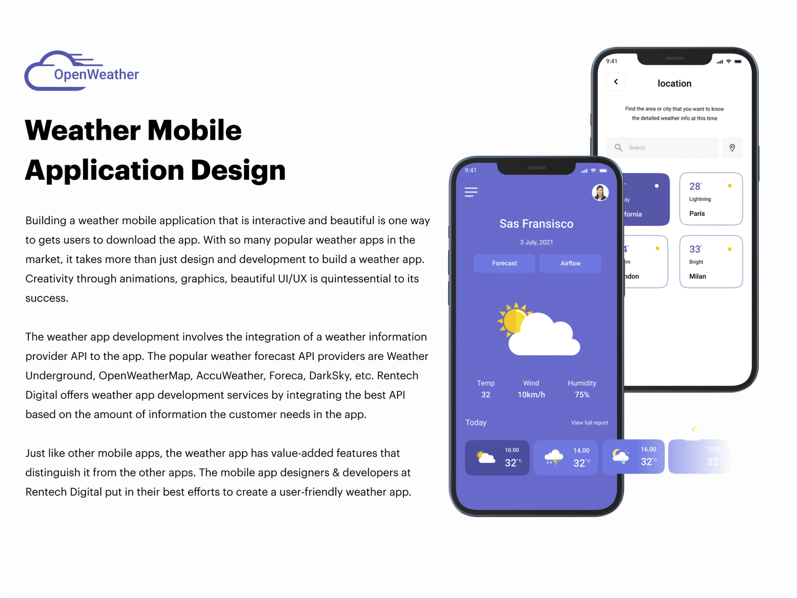 Weather Mobile App Design