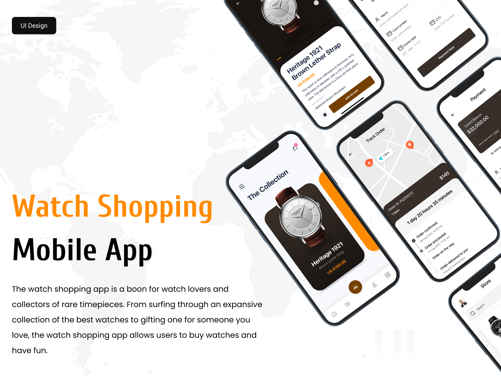 Watch Shop App add to cart clean daily ui design designer ecommerce app fashion graphic design illustration interface minimal minimalist mobile ui shoping app store ux watch app
