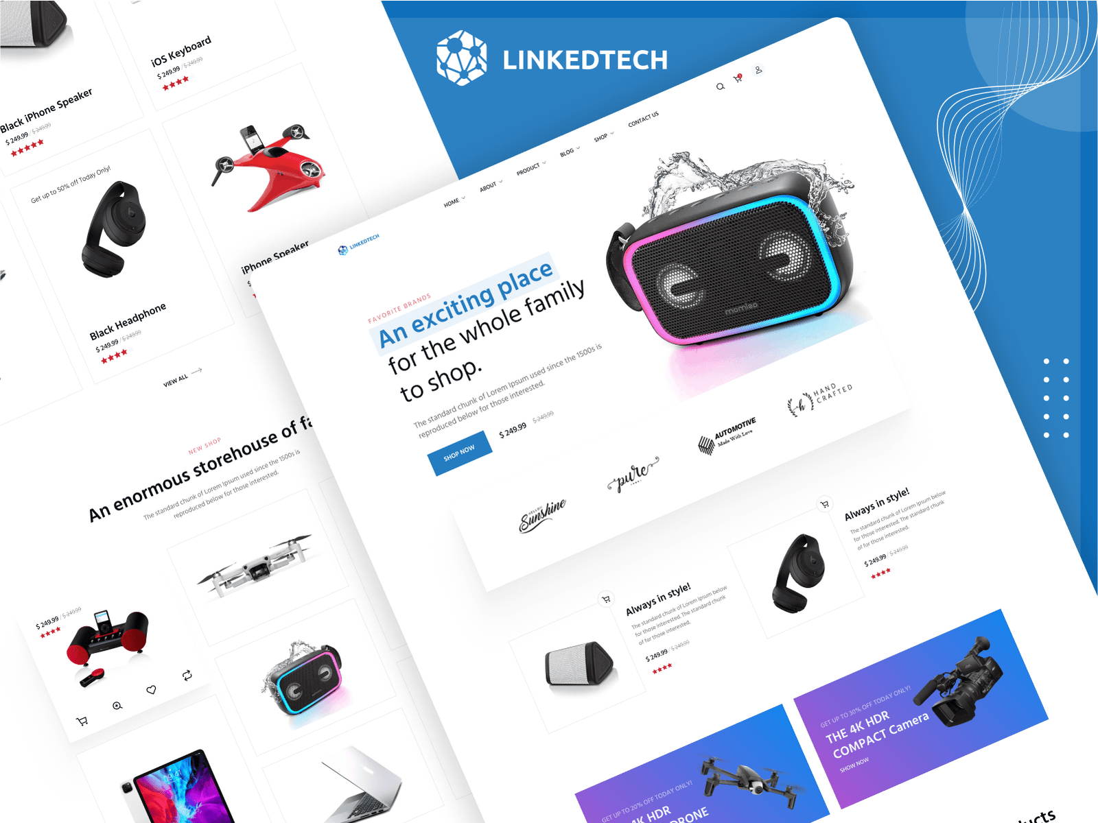 E-commerce platform Landing Page