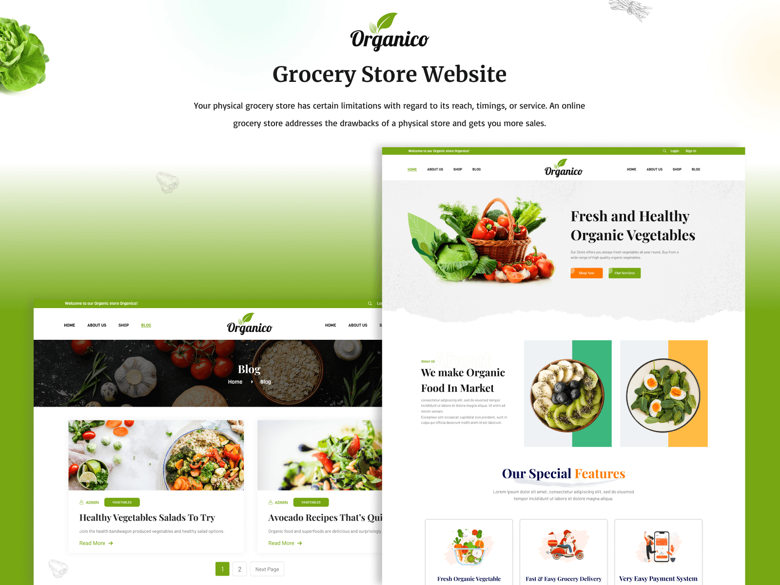 Grocery Delivery Website - UI/UX e commerce food delivery website foods grocery grocery delivery market marketplace online delivery organic supermarket