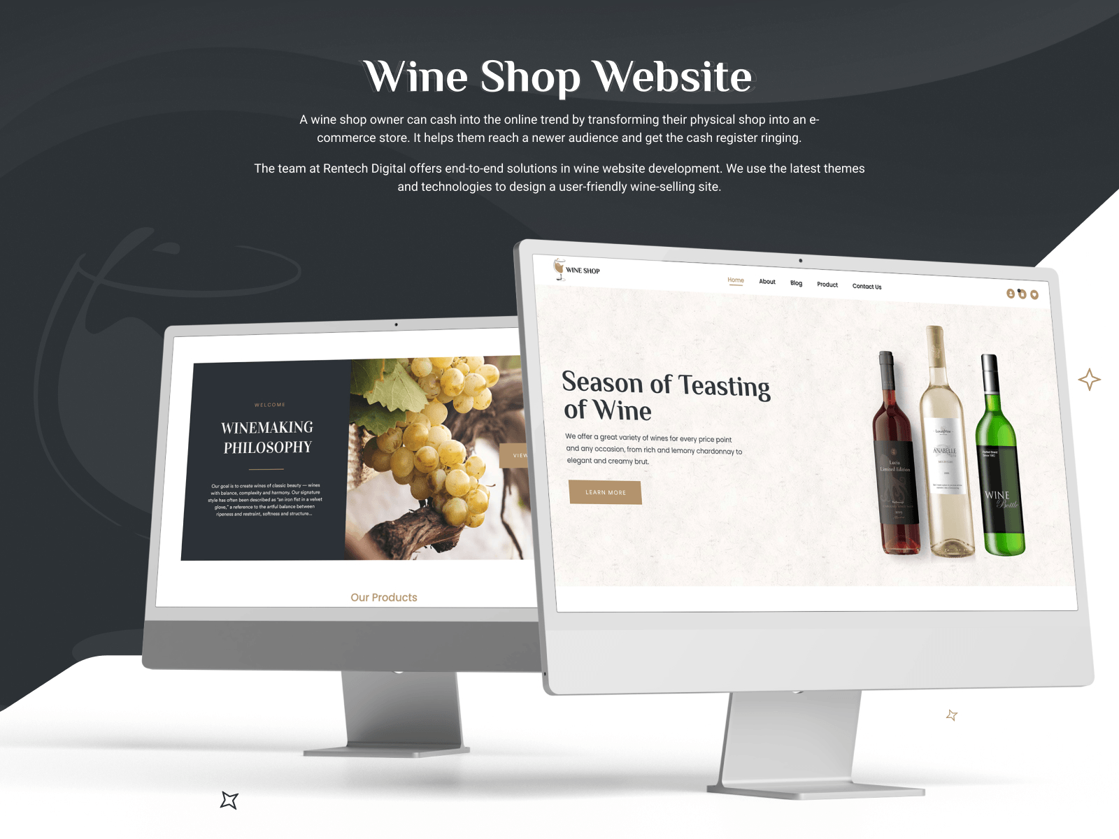 Wine Shop Website appdesign creative drink graphic design ui website landing page websitedesign wine shop website wine store winery wines wineshop