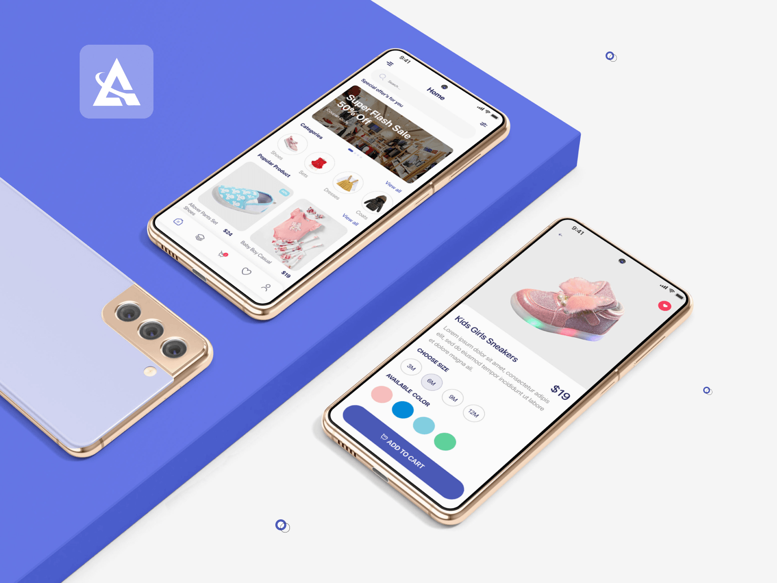 Atlas app app design appllication branding clothing app darktheme ecommerce app ecommerce store fashion fashion app fashionwear kids kids shopping app kidswear logo mobileapp online store product design uidesign uiux white theme