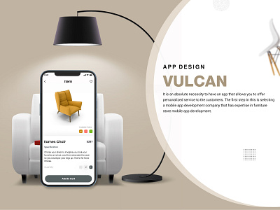 Vulcan Furniture App app concept app design branding design illustration logo ui ui design ux ux design