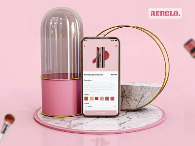 Aerglo Cosmetic App app concept app design branding design illustration logo ui ui design ux ux design