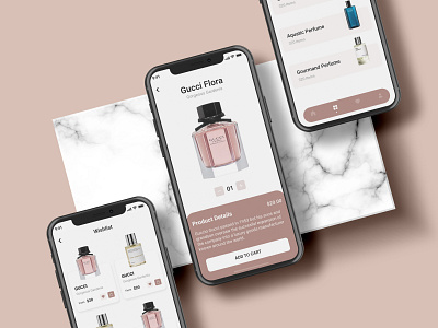 Ophelia Perfume App app concept app design branding design illustration logo ui ui design ux ux design