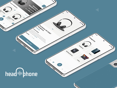 Headphone App app concept app design branding design illustration logo ui ui design ux ux design
