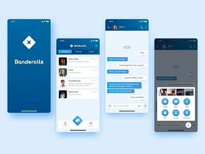 Banderoll - Mobile App app design design messenger mobile ui uidesign uiux ux