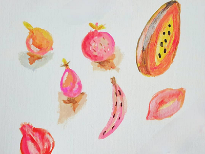 Fancy a smoothie? art artist colorful gouache illustration illustrator neon paint painter painting print