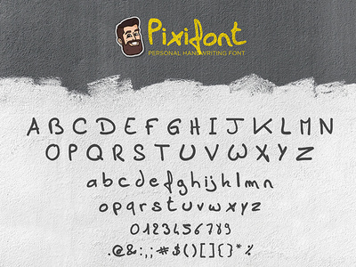 Pixifont font handwriting personal personalwork typography
