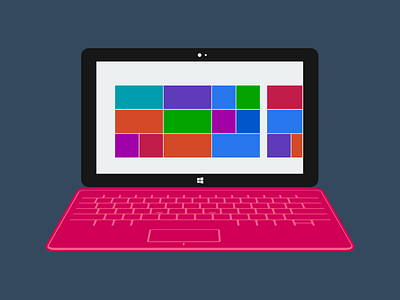 Surface flat microsoft surface tiles vector windows8