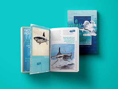 Self-published illustrated book about sharks book book cover design book design book illustrations drawing challenge drawingart drawings illustrated book ocean ocean art ocean illustration ocean life self publishing shark art sharks