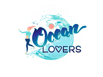 Ocean Lovers branding illustration