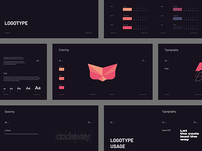 Codeway | Brand Guideline animation brand design brandbook branding guideline icon illustration logo minimal typography