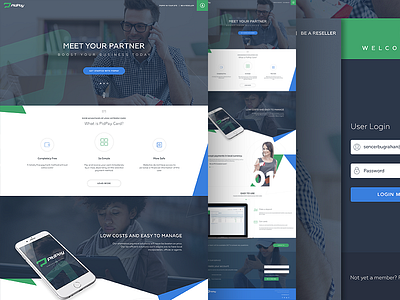 Pidpay design development homepage landing mobile page responsive ui ux web