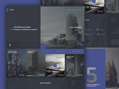 VIO Architecture design development homepage landing mobile page responsive ui ux web