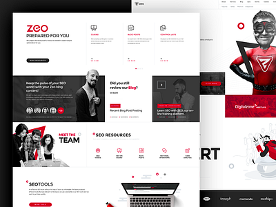 Zeo design development homepage landing mobile page responsive ui ux web zeo