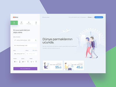 Flight Web air booking box creathive flight search ticket travel ui