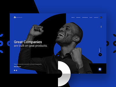 IBGroup corporate design gradient homepage landing mobile onepage page responsive ui ux web