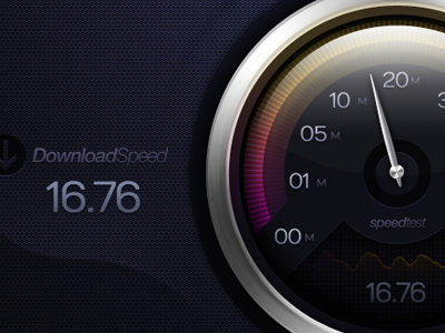 SpeedTest clock icon interface speed test ui