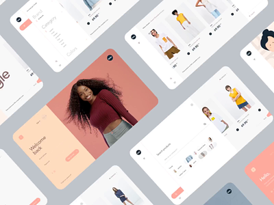 Belle: AI based personalized fashion app ai animation app commerce design illustration interaction landing responsive ui ux web