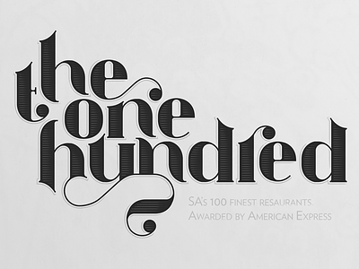 Lettering for Amex Platinum Fine Dining Awards 2016 american express awards beetroot chef culinary fine dining food lettering print type typography