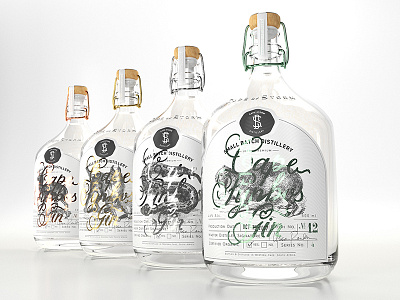Cape Fynbos Gin bottle branding cape fynbos gin graphic design illustration nature packaging south africa typography