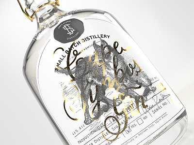 Cape Fynbos Gin details bottle branding design fynbos gin graphic design illustration packaging print spirits typography vintage