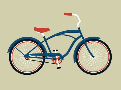 Old friend beach cruiser bicycle bike illustration merica pedalcraft sarah thomas