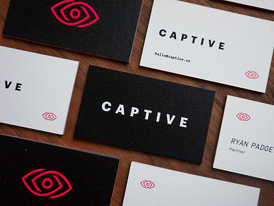 Captive Business Cards branding business cards captive collateral eye hypnosis identity logo logotype