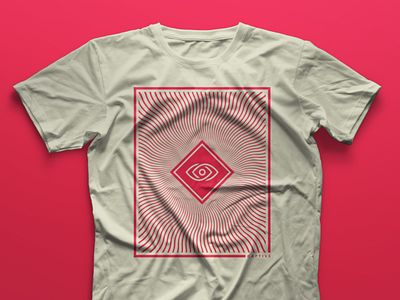 Captive T-Shirt captive eye hypnotize lines merch red screenprint shirt swag trippy